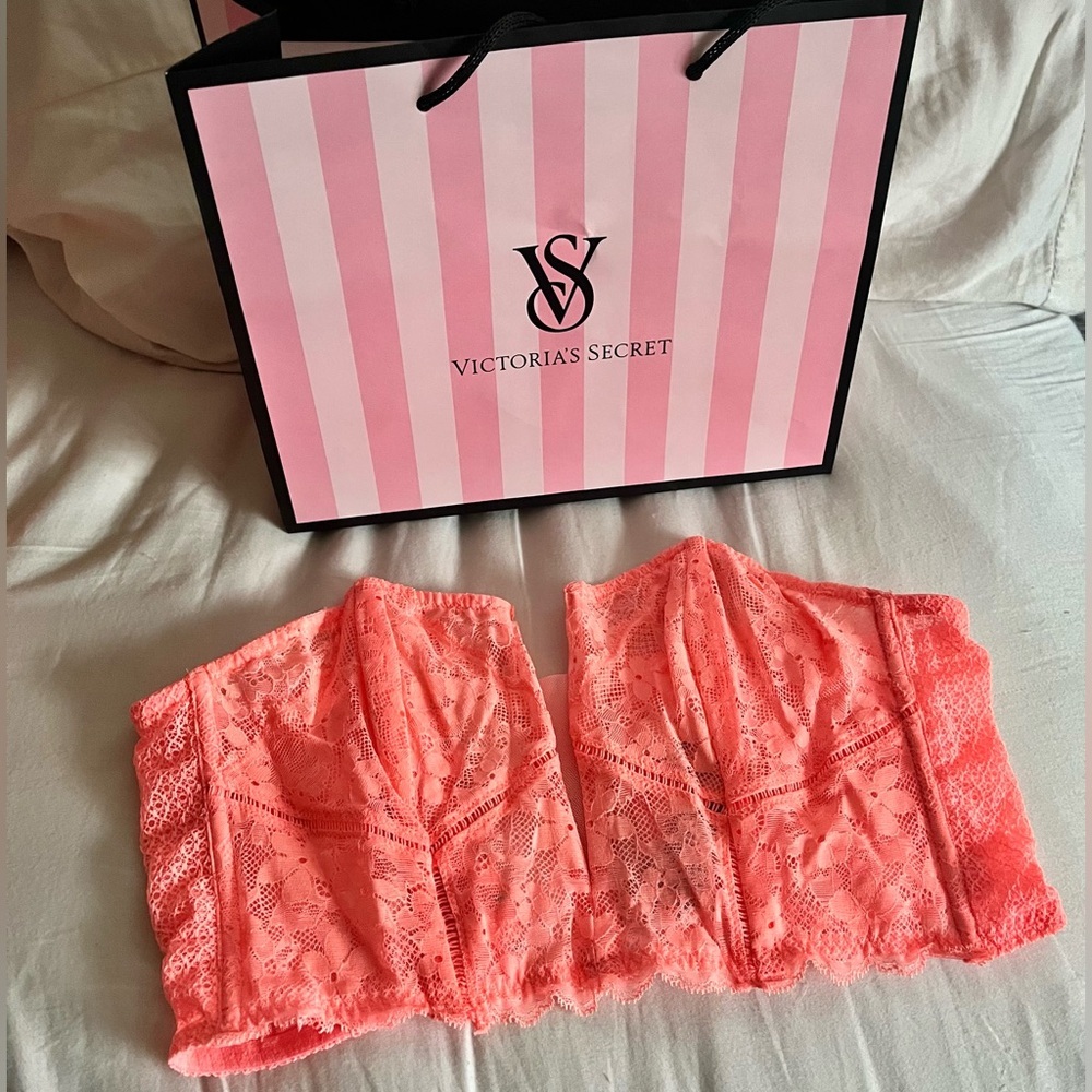 NWT Victoria’s Secret bandeau Dream Angels Coral size M